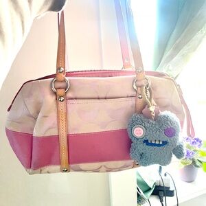 Stylish Pink and Tan Women's Bag